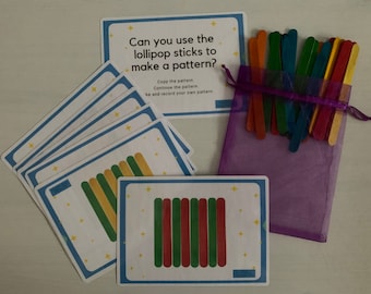Lollipop Stick Pattern Activity PDF