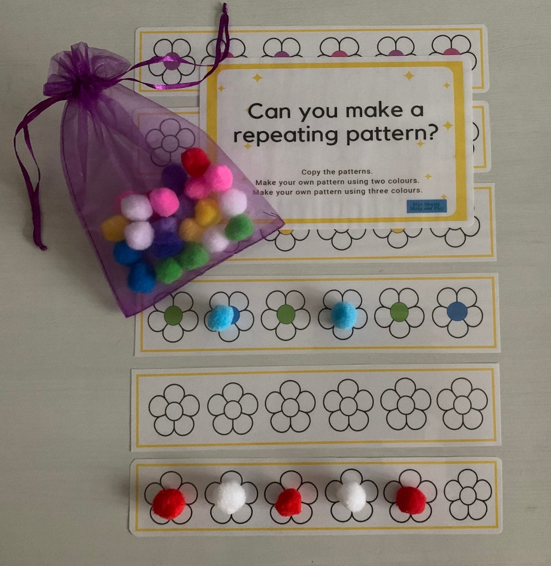 Pom Pom Pattern Cards Etsy