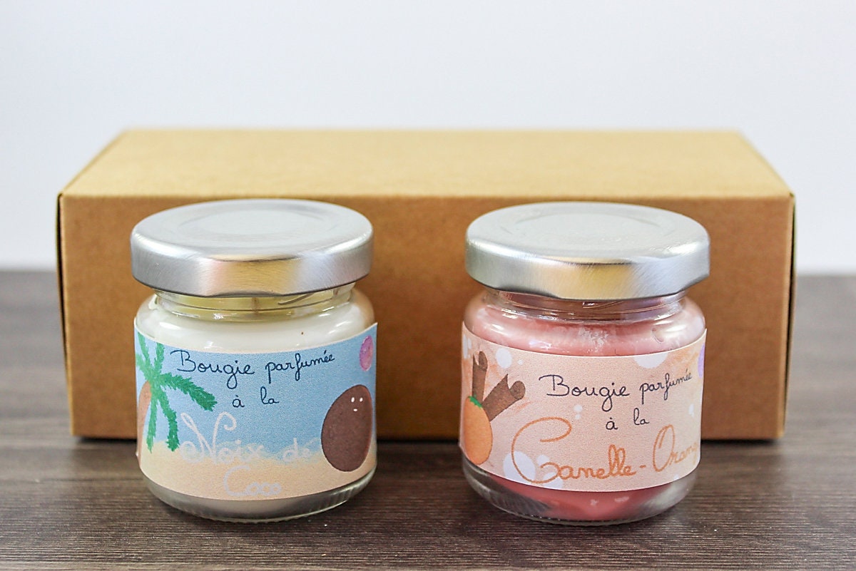 Bougie Parfumée à Base de Cire Soja - Coffret Découverte 2 Bougies