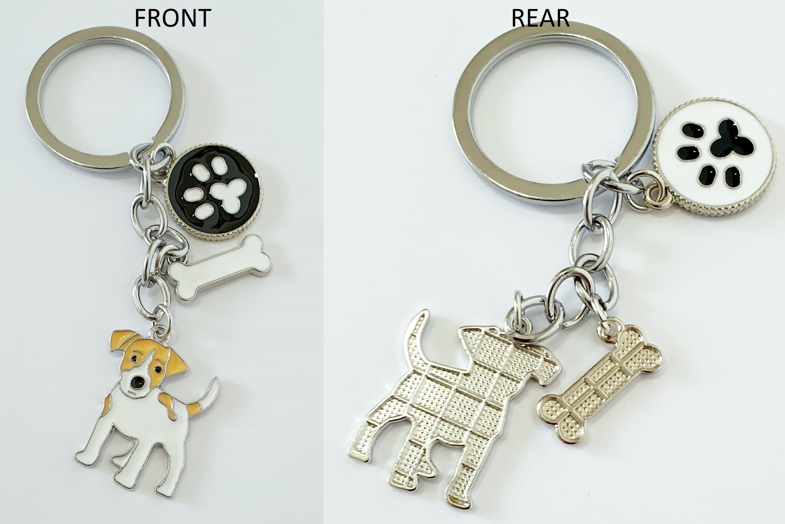 Cute Dog Keyrings. Elegant Dog keyring. I Love Dogs Tag. Etsy