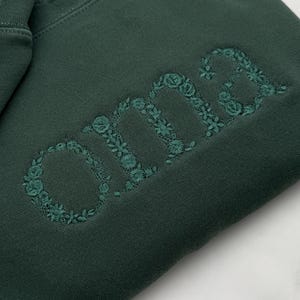 Custom Embroidered Mama Sweatshirt: Personalized Floral Monogram Gift for Mom, Nana, Wife image 11