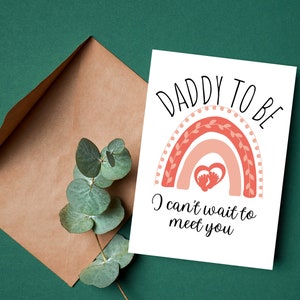 Papa sera carte / Première fête des pères Carte mignonne / Papa en attente / Carte de fête des pères mignonne / Bonne fête des pères / Cadeau de fête des pères pour papa
