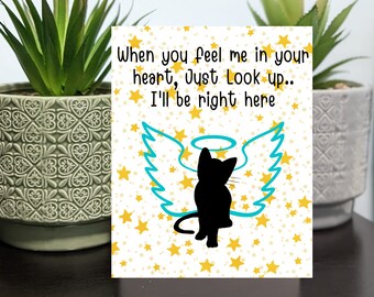 Personalised Pet Memorial Card, Loss of Cat Loss Card, Pet Loss Card, Cat Bereavement, Cat Sympathy Card, Cat Condolences Card, Cat Memorial