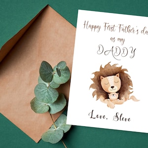 Première carte de fête des pères Bonne première carte de fête des pères 1ère carte de fête des pères Carte de fête des pères pour papa 1ère carte de fête des pères Carte personnalisée