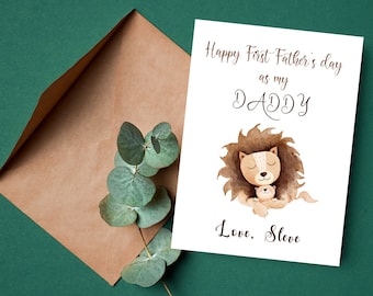 First Fathers Day Card Happy First Fathers Day Card 1st Fathers Day Card Fathers Day Card For Daddy 1st Fathers Day card Personalized card