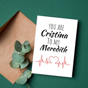 Carte d’anniversaire Grey’s Anatomy, Carte Grey’s Anatomy, vous êtes ma personne, Meredith grey, Cristina yang, , Carte d’anniversaire d’ami, Carte d’anniversaire