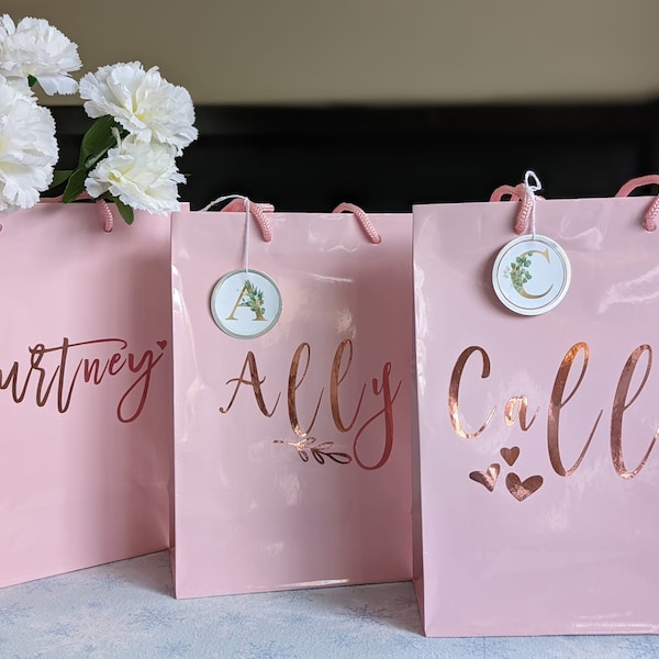 Personalized gift bags, for bridesmaids,  Custom Bachelorette Bags, Hen party, party gift bags, Favor Bags, Wedding gift bags, Welcome bags