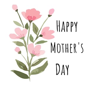 Cartão postal de feliz dia das mães, cartão de felicitações faça você mesmo, cartão de feliz dia das mães para impressão, download digital, cartão de presente 2022, cartão de inserção