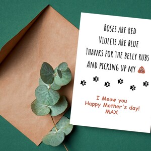 Carte de fête des mères drôle de chien, chat, carte de fête des mères chien, carte de fête des mères de chat, chien, carte maman chat, carte parent animal, carte pour maman chien