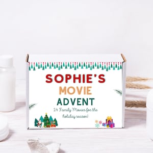 Advent Calendar, Christmas Advent Calendar 2023, Family Movie Advent Calendar for Him or Her, Children&#39;s Film Christmas Advent Calendar