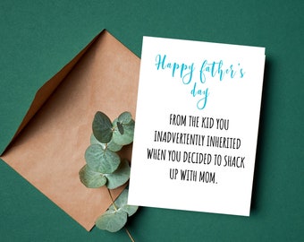 step dad card funny dad card stepdad fathers day gift for stepdad bonus dad fathers day gift for step dad step dad fathers day gift step dad