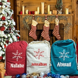 Personalised Santa Sack Christmas Sack Personalised Christmas Toy Sack Name & Initial Christmas Gift Bag Xmas custom santa sack for kids