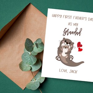 Première carte personnalisée comme mon grand-père pour la fête des pères, 1ère carte de fête des pères, première carte de fête des pères de bébé, premier cadeau de fête des pères, pour grand-père