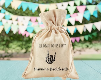 Till Death Do Us Party hangover kit, survival kit Bachelorette Hangover Kit , Bachelorette recovery kit Bags , Skeleton bachelorette kits