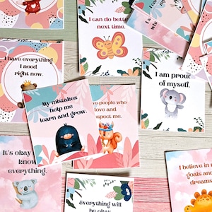 Affirmations positives pour les enfants au quotidien Cartes d'affirmations pour enfants citations cadeau pour petits-enfants, cartes de motivation pleine conscience pour autisme TDAH