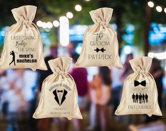 Groomsmen Gift Bags Personalized Groom's Crew Wedding Favor Bags Best Man Groomsman Proposal - Father of the Bride or Groomsman asking gift
