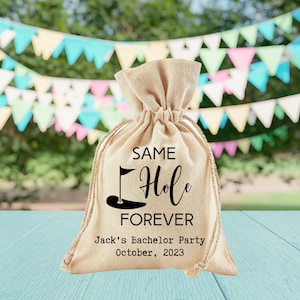 Same Hole Forever, Bachelor Party Hangover ,Recovery Kit Custom ,Bachelor Favor Bag, Golfing Golf Bachelor,Personalized Party Wedding Favor