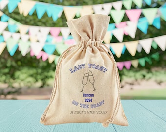 Last Toast on the Coast Bachelorette Party Recovery Kit for Bridesmaids Hangover Bags for Bachelorette Party Bags beach bachelorette bag