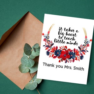 Cartes d’affirmation de l’enseignant, Carte de remerciement de l’enseignant, Cadeaux de fin de trimestre pour les enseignants, Cartes personnalisées pour l’enseignant, Carte pour Mentor & Coach