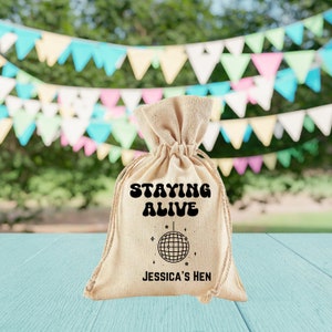 Stayin alive Hangover Kit Disco Themed Hangover Bag retro Bachelorette Stayin Alive Goodie Bag Recovery Kit Disco Birthday bride last disco