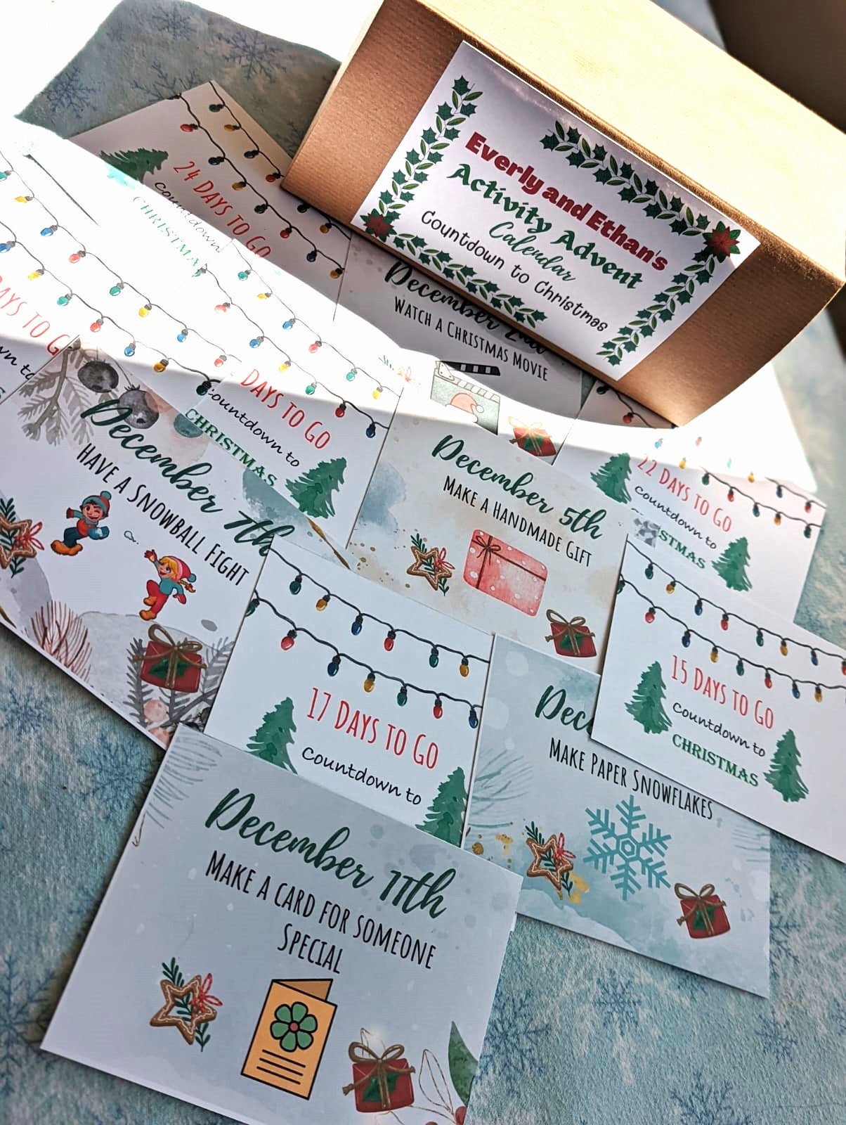 Activity Advent Calendar , Kids Activity Christmas Advent Calendar for