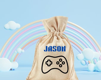 Personalized Goodie Bag - Kids Goodie Bag - Customized Goodie Bag - Custom Name - Childrens Name Bag - Kids Party Favor - Drawstring Bag