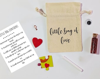 I Love You Gift, Boyfriend birthday Gift, Anniversary Gift, Girlfriend Gift, Love Gift, Little Bag of Love, Anniversary, gift for boyfriend.