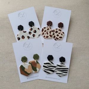 Safari Collection ~ Mollie ~ Polymer Clay Earrings