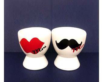 Mr /& Mrs Love Heart Ice Cream Cereal Food Dessert Bowls /& Spoon Wedding Gift Set