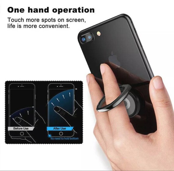 Universal Mobile Phone Holder Stand Finger Ring Magnetic For cute Cell  Smart Phone Transparent holder for