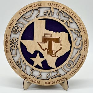 Licensed Tarleton State University Spirit Sign Wall Decor Graduation Christmas Alumni
