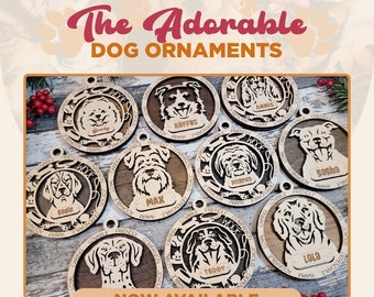 Dog Ornaments Breeds E-Z