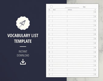 Vocabulary List, Language Planner, Learn Languages, Language Learning ...
