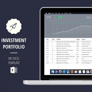 Investment Portfolio Tracker | Passive Income Dashboard | Stocks, ETFs, Funds | Excel Template | Instant Digital Download