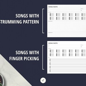 Guitar Notes Printables, Guitar Notes Template, Guitar Chords Notebook ...