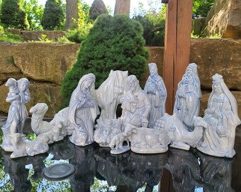 Ceramic nativity set