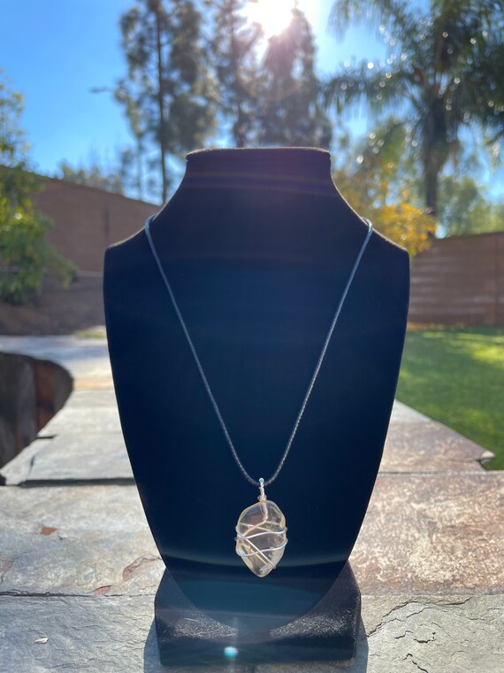 Citrine Wire Wrapped Necklace