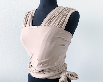 Neutral Baby Wrap Carrier, Soft Newborn Sling, Baby Shower Gift, Babywearing