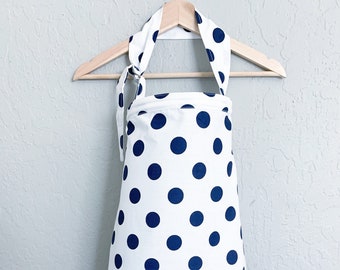 Nursing Cover, Breastfeeding Cover Up, White Polka Dot Nursing Cover