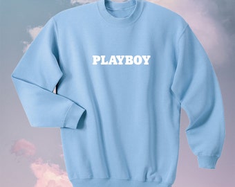 blue playboy crewneck