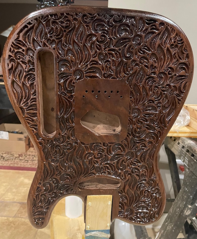 Telecaster Body, CNC File, Engraved, DXF, Vcarve File, Guitar, CNC, How