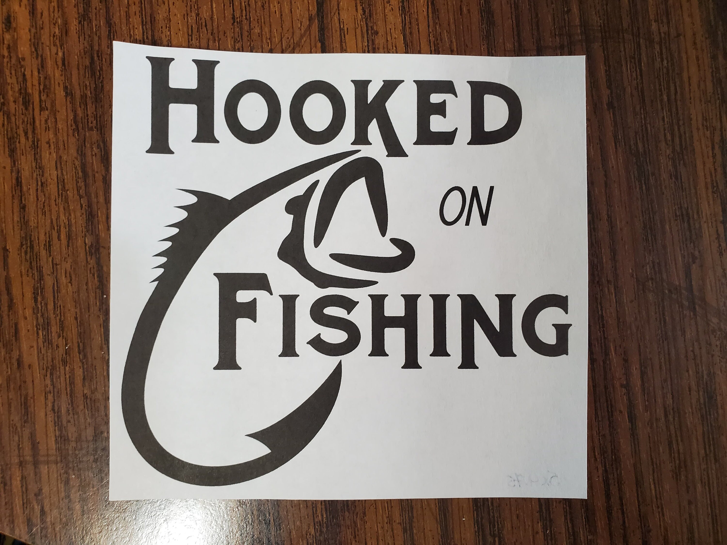 Hooked on Fishing Car Decal Etsy