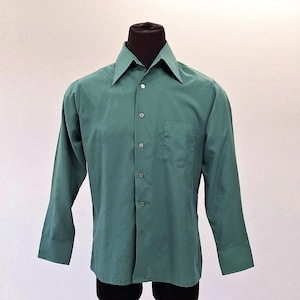 1970s Van Lustre Disco Shirt: Big Collar Mod Leisure Camp Shirt Men&#39;s big and tall