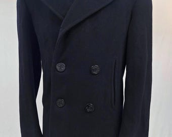 70s ヴィンテージPコートサイズ38s us navy MADE IN USA Vintage 70's Wool U.S. Navy Peacoat Size 38. - Etsy