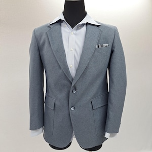 Vintage 1970s Haggar Magic Stretch leisure 3 piece suit Disco polyester suit Jive Sport Jacket pants vest industrial minimalist vibe likeNEW