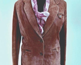 Vintage Winlet suede leather coat 1970s-1980s woman's suede jacket