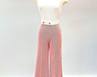 Vintage 1960s couture  Seersucker Romper Pinstripe Jumpsuit, Fashion onsie Dallas Designer