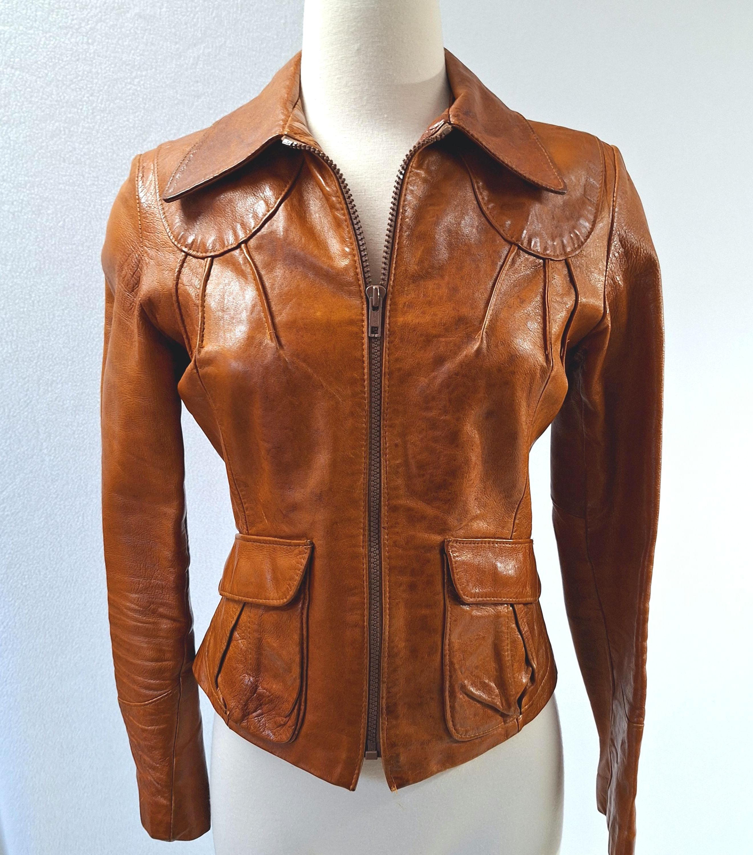 ジャケット・アウター 80s east west real leather jacket BQ43 East West Leather Jackets - Etsy