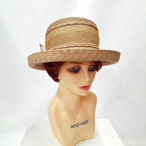 1950's-1960s NEW famous BETMAR vintage Derby hat ceremony hat Ascot Princess Di Princess Kate style summer cool golden straw sun dress hat