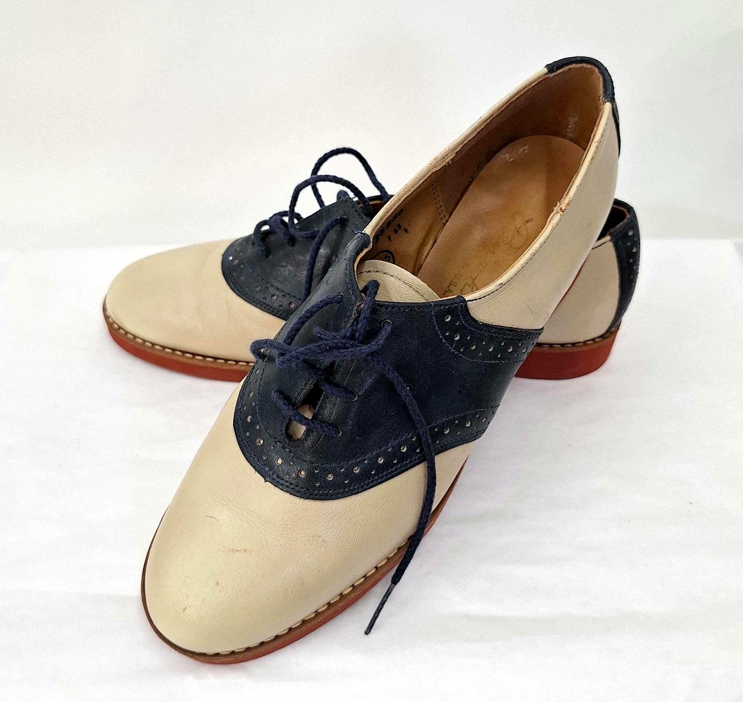 Vintage 80s White Leather Shoes - Etsy